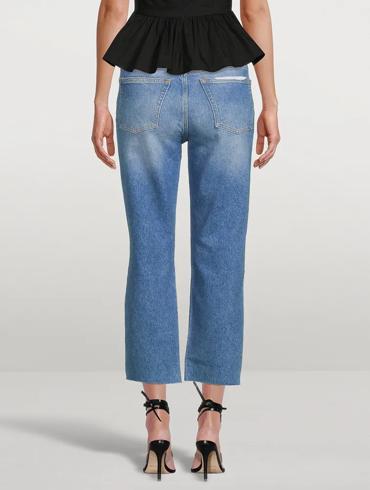 The Tommy Distressed Straight-Leg Jeans
