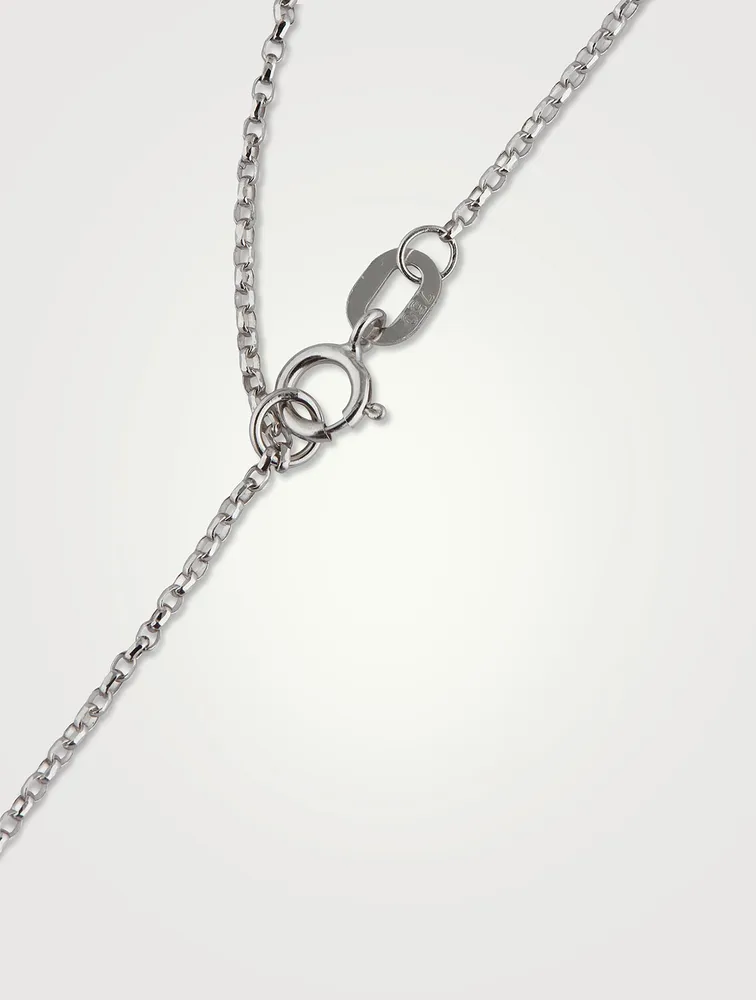 18K White Gold Heart Pendant Necklace With South Sea Pearl And Diamonds