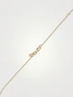 14K Gold Tableau Pendant Necklace With Diamonds