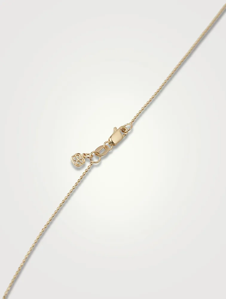 14K Gold Small Shark Pendant Necklace With Diamonds