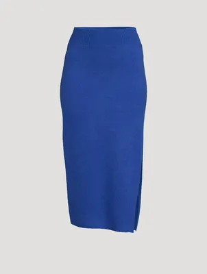 Compact Knit Pencil Skirt