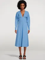 V-Neck Midi Dress
