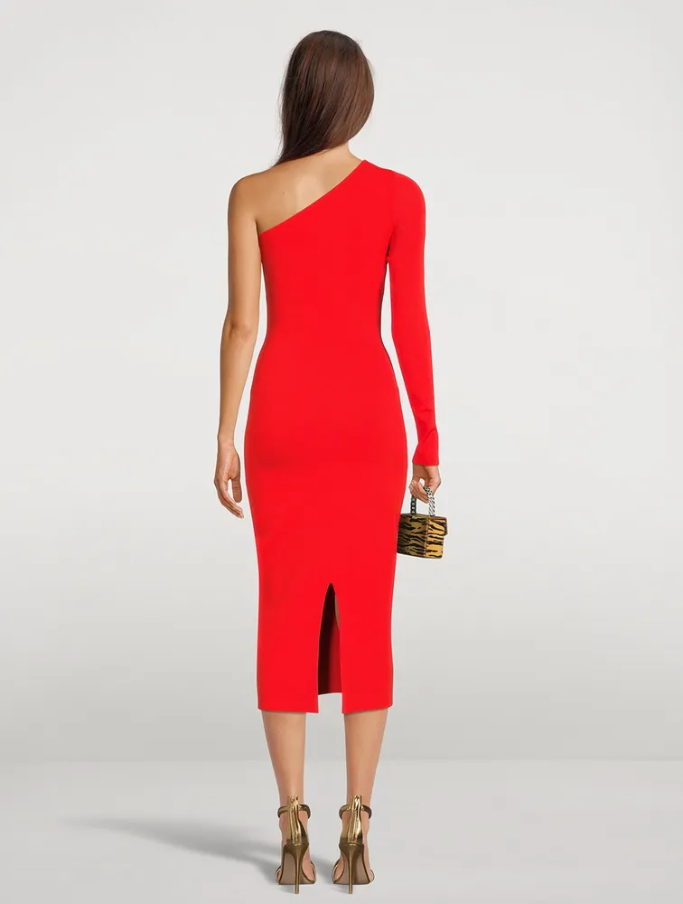 VB Body One-Shoulder Midi Dress