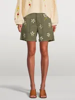 The Vintage Army Shorts Floral Print