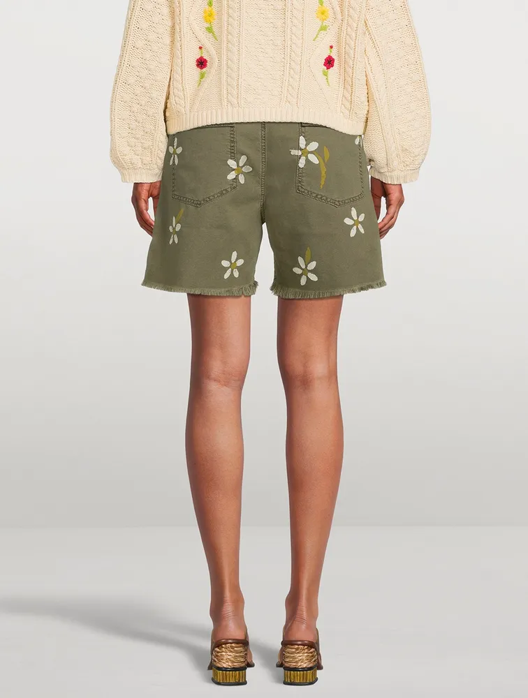 The Vintage Army Shorts Floral Print