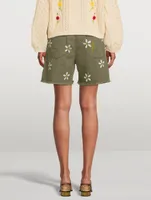 The Vintage Army Shorts Floral Print