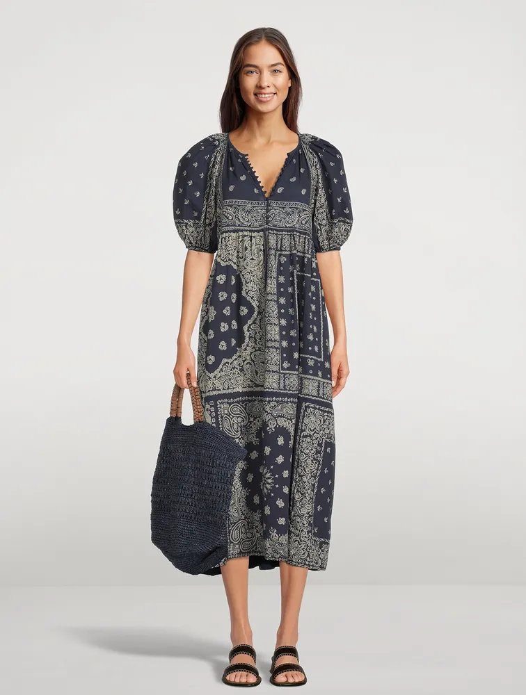 The Ravine Midi Dress Bandana Print