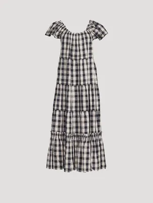 The Nightingale Midi Dress Plaid Print