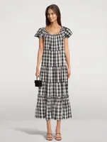 The Nightingale Midi Dress Plaid Print