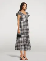 The Nightingale Midi Dress Plaid Print