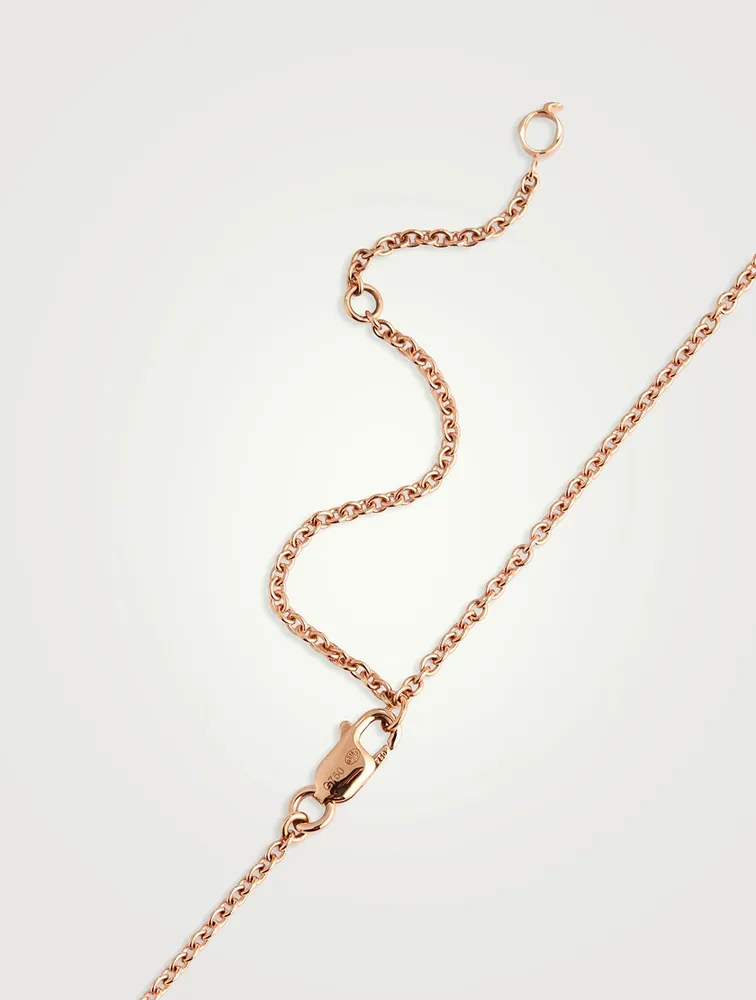 Wulu 18K Rose Gold Lace Jade Necklace With Diamonds