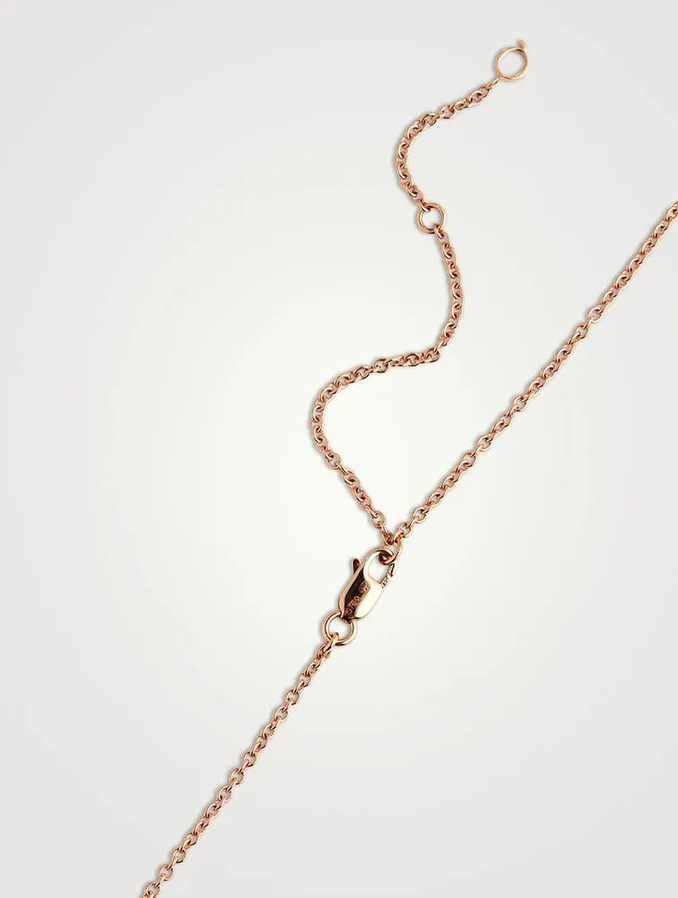 Wulu 18K Rose Gold Lace Mother-Of-Pearl Necklace With Diamonds