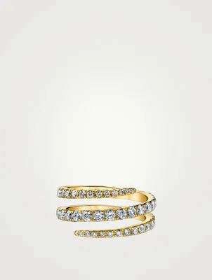 18K Gold Pinky Ring With Diamonds