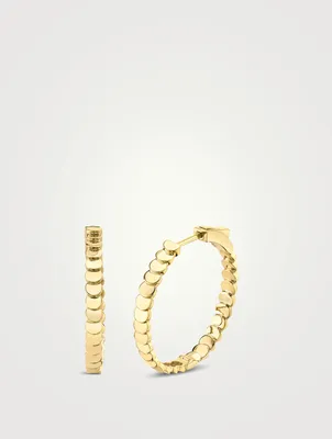 18K Gold Luna Hoop Earrings