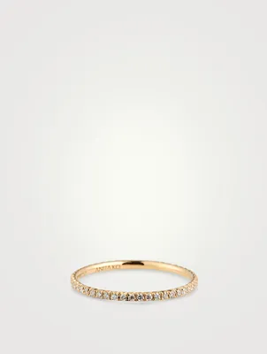 18K Gold Eternity Ring With Diamonds