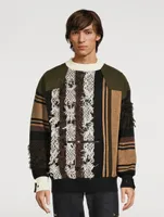 Linen And Cotton Rug Jacquard Sweater