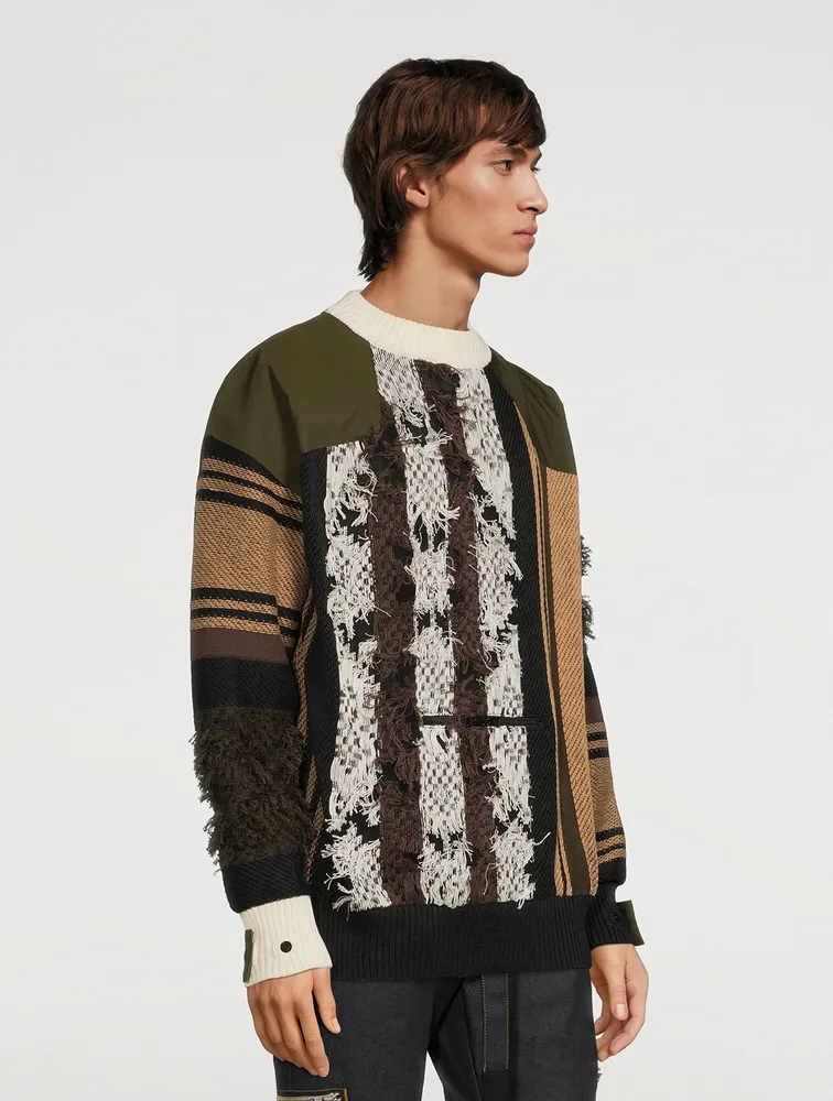 Linen And Cotton Rug Jacquard Sweater