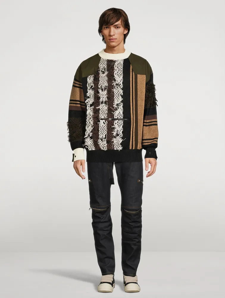 Linen And Cotton Rug Jacquard Sweater