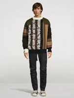 Linen And Cotton Rug Jacquard Sweater