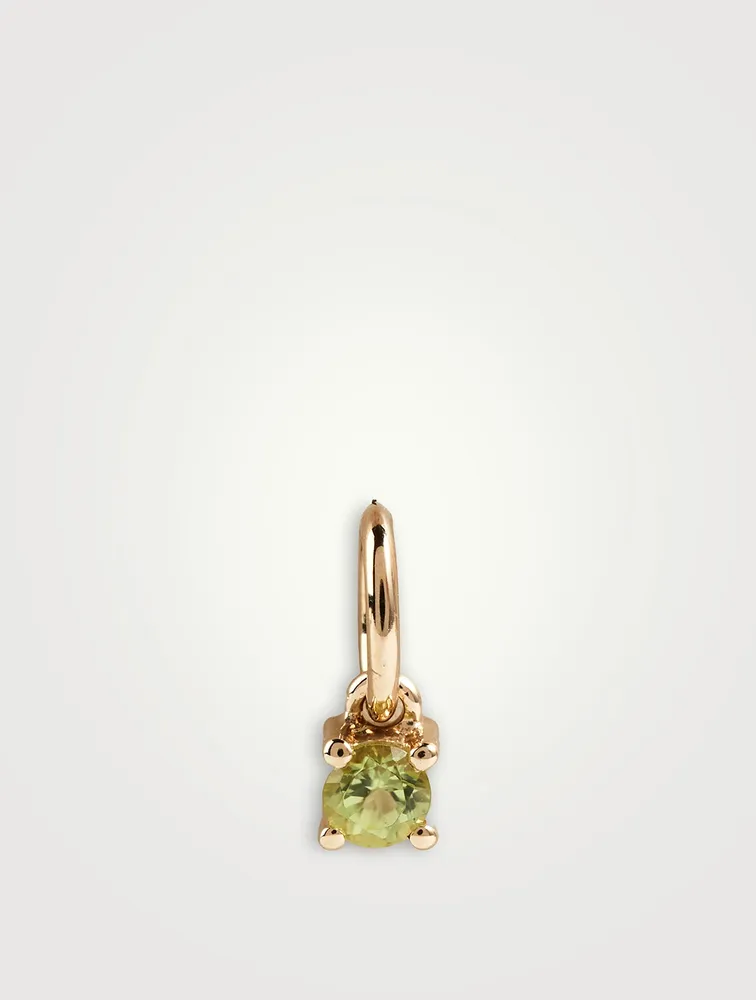 14K Gold Peridot Birthstone Necklace Charm