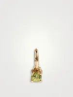 14K Gold Peridot Birthstone Necklace Charm