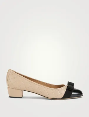 Vara Quilted Leather Pumps