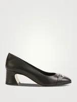 Vara Chain Leather Pumps