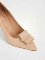 Winnie Double Bow Leather Pumps