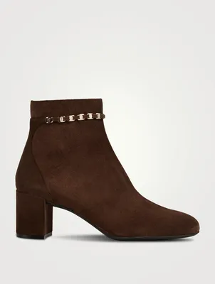 Vara Chain Suede Ankle Boots