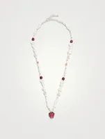 Bisous Beads x Fruit Assembly Beaded Raspberry Necklace