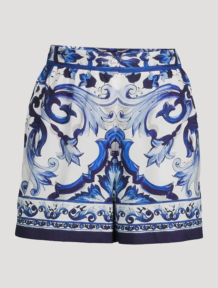 Poplin Shorts Majolica Print