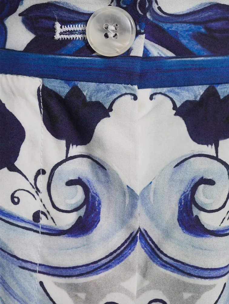 Poplin Shorts Majolica Print