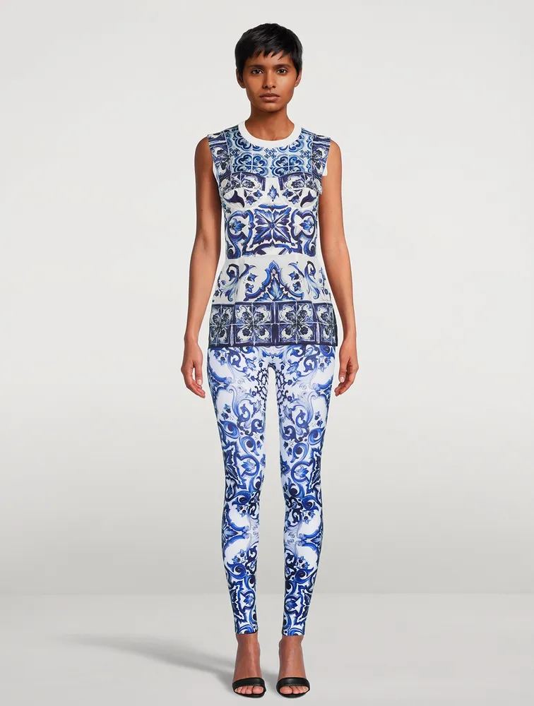 Leggings Majolica Print