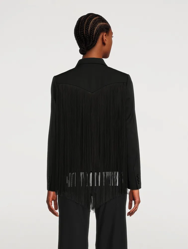 Fringe Wool Jacket