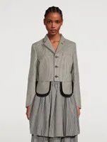 Wool Jacket Houndstooth Print