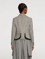 Wool Jacket Houndstooth Print