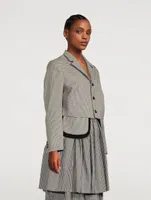 Wool Jacket Houndstooth Print