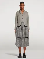 Wool Jacket Houndstooth Print