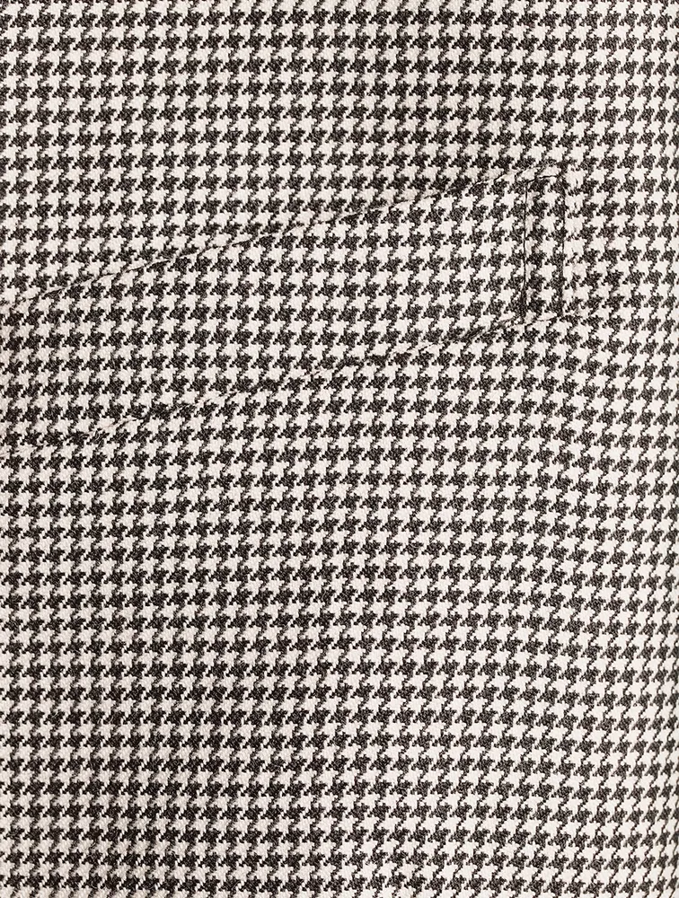 Wool Jacket Houndstooth Print