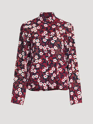 Long-Sleeve Shirt Floral Print