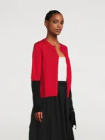 Double-Layered Wool Cardigan