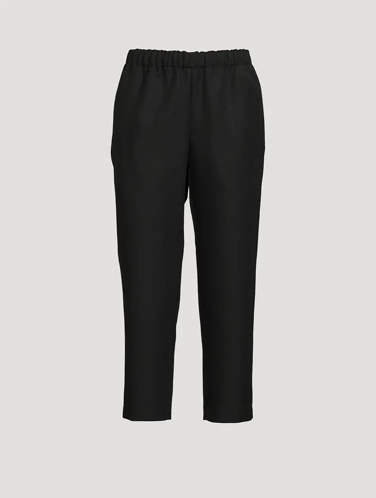 Cropped Twill Trousers