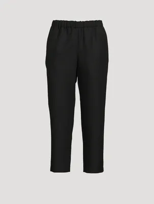 Cropped Twill Trousers