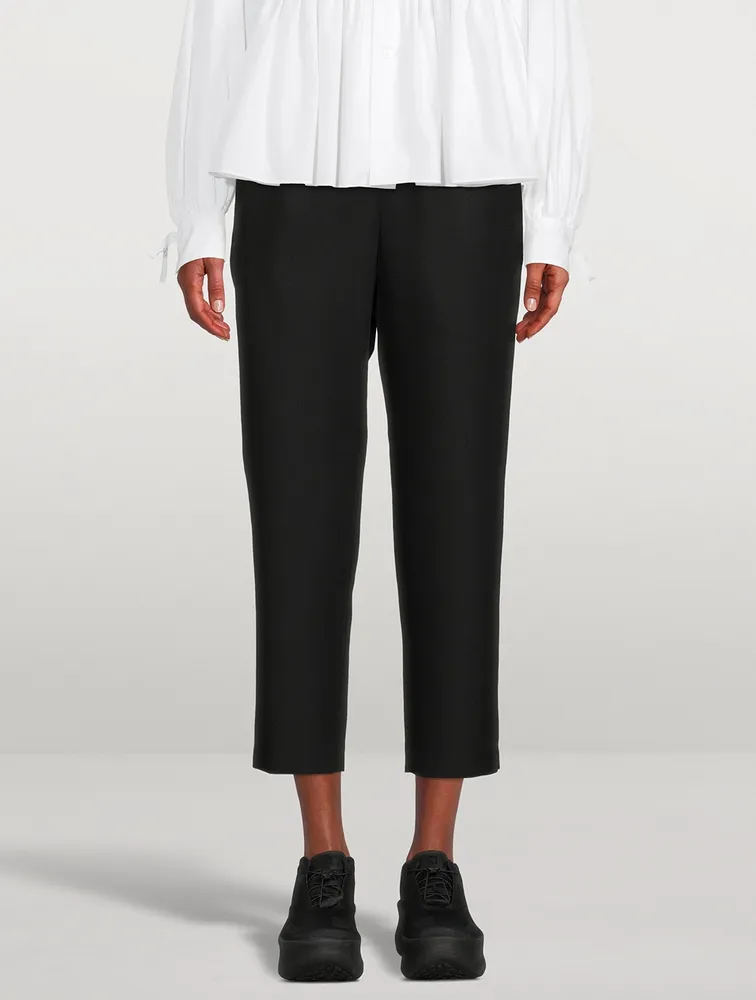 Cropped Twill Trousers