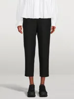 Cropped Twill Trousers