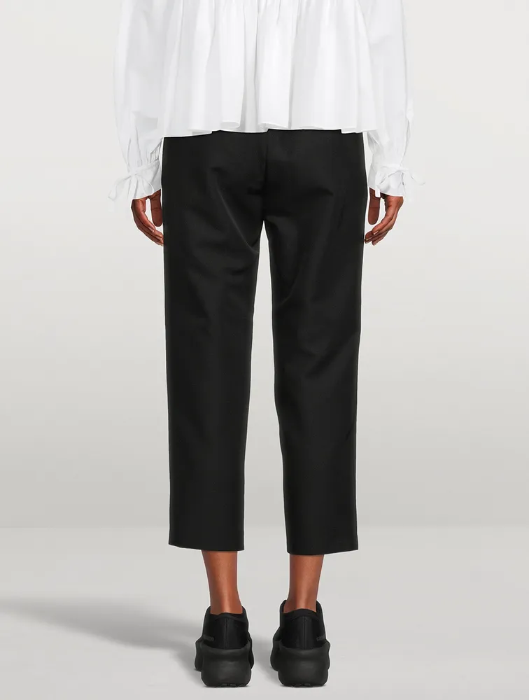 Cropped Twill Trousers