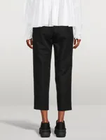 Cropped Twill Trousers