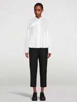 Cropped Twill Trousers