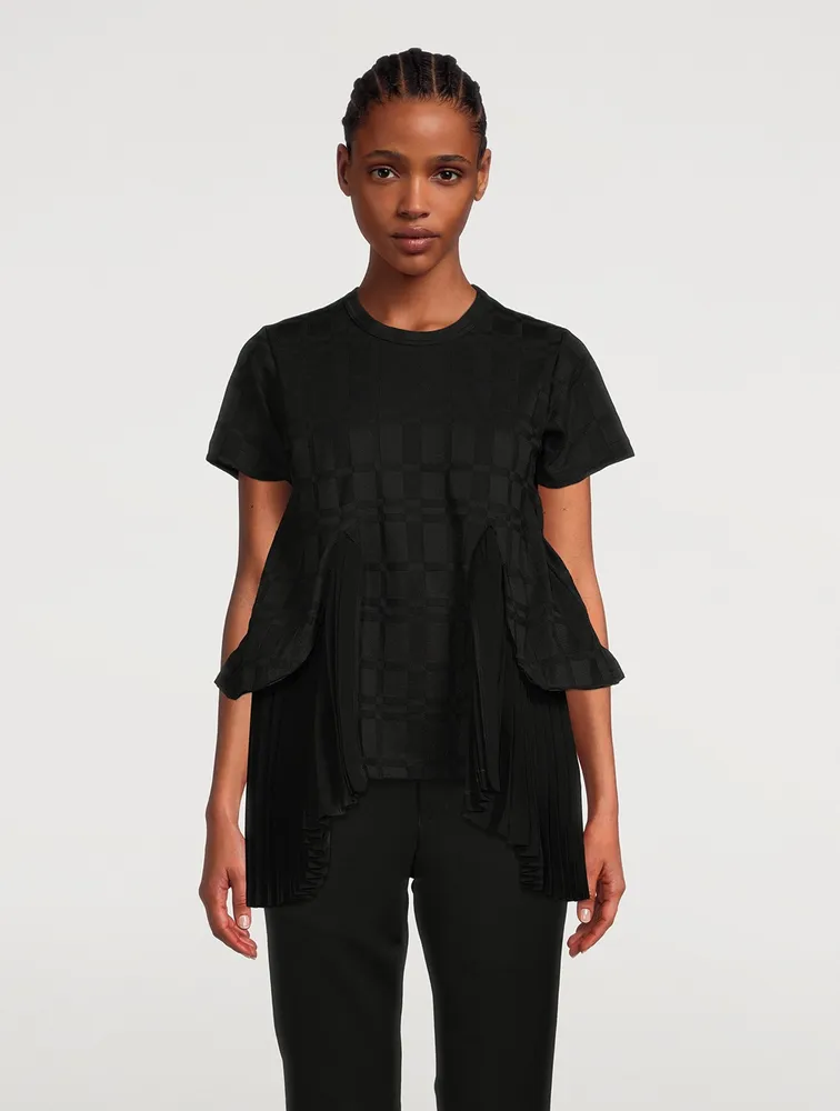 Jacquard Peplum T-Shirt