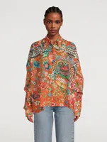 Cotton Voile Printed Blouse